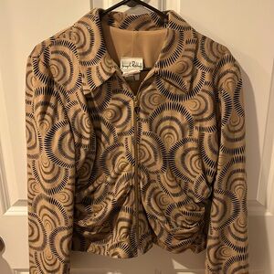 Joseph Ribkoff jacket. Very cute tan and black.
